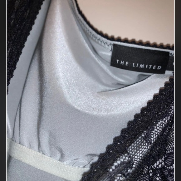 Limited Black Lace Top With Silver Lining M - Picture 4 of 11